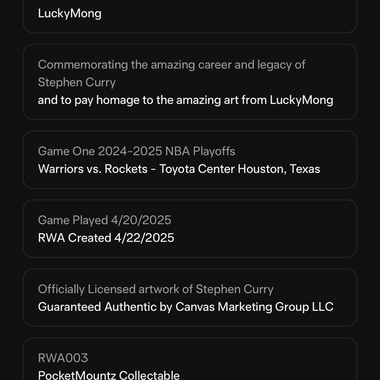 Stephen Curry x LuckyMong RWA#003