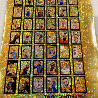 UNCUT SHEET - Complete Set GOLD "To Be Continued" Series One Poster (Adhesive Artifacts)